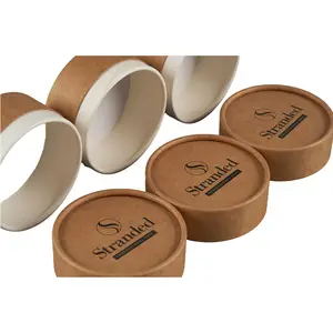 Custom Paper Cylinder Packaging Biodegradable Eco Friendly Food Grade Kraft Cardboard Cylinder Box Tea Paper Tube Packaging