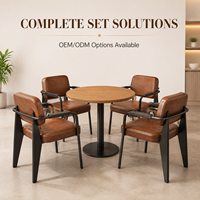 Ensemble de meubles de restaurant commercial 2025 : table et chaises bistro en fer industriel pour cafés, bars et salons