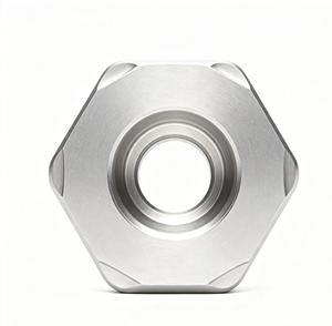 CNC Machined Aluminum Square Flange Mounting <b>Bracket</b> with Central Hole and Four <b>Corner</b> Holes CNC Machining Customization Service - Product Image 4