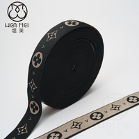 Vente en gros de sous-vêtements en nylon jacquard personnalisés avec bande élastique à fil doré à motif floral géométrique, toucher doux, accessoires de lingerie personnalisés