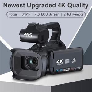 Nouveautés Caméras numériques 4k 16x HD Microphone 64 <span class=keywords><strong>millions</strong></span> Caméscope Vision nocturne Caméra de vlogging pour Youtube Lumière vidéo LED - Product Image 2