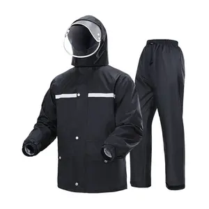 Tianwang High Quality PVC coating Polyester Waterproof Men Raincoat Manufacturer Price Rain Coat Cheap Rain Jacket