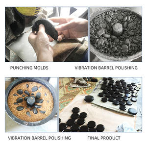 20 Stück Black Ovular Basalt Hot Stone <span class=keywords><strong>Massage</strong></span> <span class=keywords><strong>Rocks</strong></span> Vulkanenergie-Werkzeugset mit Heizbox für Körper anwendungen - Product Image 4