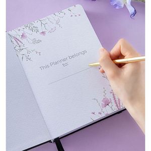 Purple Star Inspiration Black Sun Power Premium A5 PU Leather Hardcover Journal Gold Foil Dot <b>Sewing</b> Notebook for Creative Gift - Product Image 5