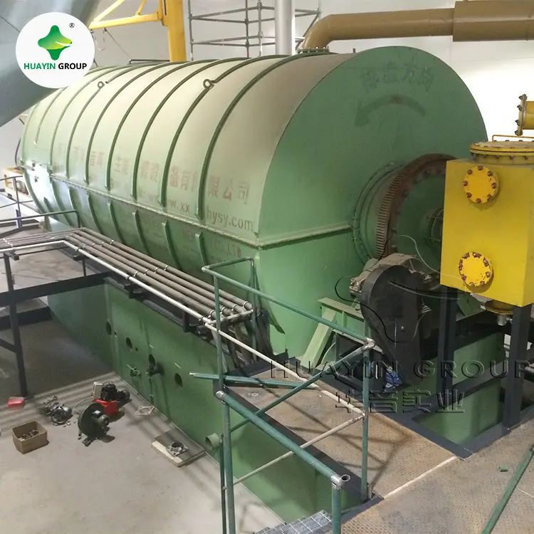 आसान आपरेशन रबर मशीन 12 टी करने के लिए टायर pyrolysis डिवाइस के pyrolysis ईंधन तेल और कार्बन ब्लैक