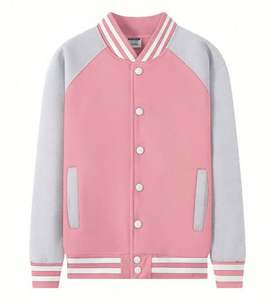 Sweatshirts à col montant Offre Spéciale pour hommes Vestes universitaires en polaire Vestes de baseball brodées personnalisées Oem avec logo - Product Image 3