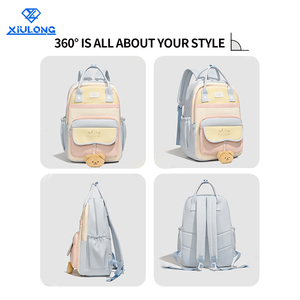 Mochila Escolar Coreana Estilo Crema para Niñas, Gran Capacidad, Impermeable, de Nailon, con Asa Suave, para el Campus - Product Image 2