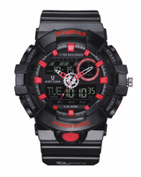 Jam Tangan Sport Pria Citizen, Dial Kaca, Tali Karet/Silikon, Tahan Air, Quartz Digital LED, Ketahanan Air 5BAR