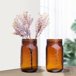Bocaux Mason en verre ambré personnalisés de 32 oz à large ouverture avec couvercle hermétique, parfaits pour la mise en conserve, la fermentation des cornichons et la confiture - Product Image 2
