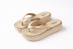 2025 été mode femmes léger bout ouvert EVA tongs respirant imperméable anti-glissant Wedge Design plat pour l'automne - Product Image 5