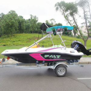 16ft Fiberglas <span class=keywords><strong>Mini</strong></span> Sport Schnellboot China Hersteller OEM & ODM Außenbordmotor 5 Personen 16ft - Product Image 1