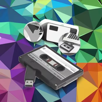 Gadgets rétro Cassette personnalisée USB 2.0 Lecteurs flash haute vitesse promotionnels pour les foires de mariage Clé USB