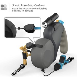 Pet çekiş halat kemer çift köpek oyuncağı tasma rotasyon Pet halat geri çekilebilir ışık çift Pet malzemeleri ile 2 köpekler için yürüyüş - Product Image 5