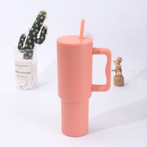 Gobelet de voyage isotherme H4.0 avec poignée, 40 oz, couvercle, paille, antidérapant, OEM ODM, couleur personnalisée - Product Image 2