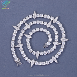 Cadena Black Panther de diseño de moda con diamantes de moissanita VVS, chapada en oro sobre plata de ley 925, con certificado GRA, pasa la prueba del detector de diamantes. - Product Image 6