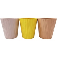 Pot de fleur en céramique rond moderne motif personnalisé orchidée succulente jardinière pour intérieur maison et jardin décoration Kit inclus