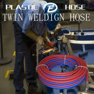 8mm 15M tuyau haute pression tuyau PVC Flexible compresseur d'air tuyau double soudage tuyau Double couche trachée