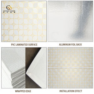 Tablero de yeso de PVC Paneles de techo suspendido Azulejo laminado Techo de yeso de PVC - Product Image 6