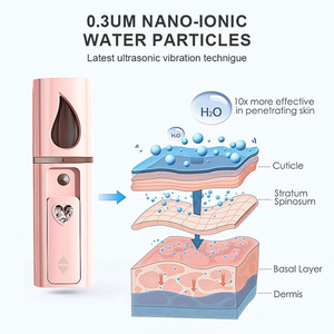 Appareil de pulvérisation faciale électrique personnel pour la maison, mini vaporisateur de soin de la peau portable à recharge USB, flacon pulvérisateur de brume nano pour le visage - Product Image 3