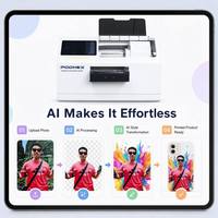 Imprimante UV intelligente automatique PodNEX AI A3 à plat pour coques de téléphone en plastique, porte-clés, étiquettes pour animaux, étuis pour AirPods et ornements