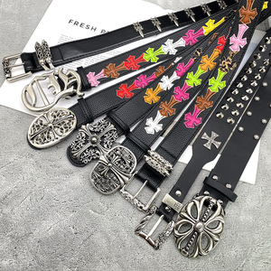 Thắt lưng nam thời trang cổ điển bán buôn, cá tính, nhiều màu sắc, phong cách trẻ trung, kiểu dáng cổ xưa, khóa hợp kim hình sao, chất liệu da - Product Image 2