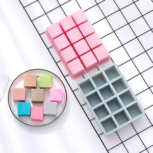 OEM ODM Professional Food Grade Diy Baby Food <b>Small</b> Square <b>Chocolate</b> <b>Bars</b> Silicon Molds - Product Image 3