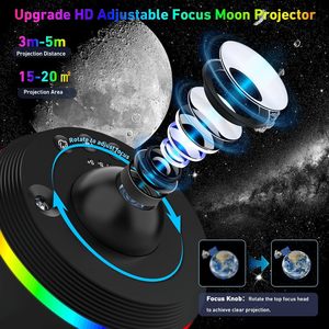 Projecteur Galaxie, Lampe de Nuit <span class=keywords><strong>Étoilé</strong></span>e, <span class=keywords><strong>Planétarium</strong></span> Domestique 180 °   Lampe rotative <span class=keywords><strong>ciel</strong></span> <span class=keywords><strong>étoilé</strong></span>, décoration de chambre à coucher, cadeau pour enfants et adultes - Product Image 3