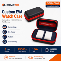 Étui de rangement étanche personnalisé en EVA pour 2 montres avec support en tissu Oxford 1680D, écologique et portable, pour montres-bracelets pour hommes