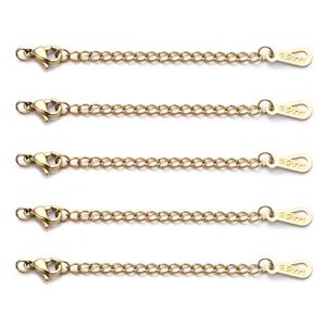 Catene di Prolunga in Acciaio <span class=keywords><strong>per</strong></span> Collane, Bracciali e Cavigliere con <span class=keywords><strong>Chiusura</strong></span> a Moschettone <span class=keywords><strong>per</strong></span> Creazione di Gioielli - Product Image 6