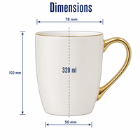 Tasse à café en céramique de luxe, tasse en porcelaine avec poignée dorée, impression personnalisée, tasse à thé ou à lait, cadeau pour la maison ou les fêtes