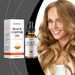 OUHOE ricino nero per la cura dei capelli olio essenziale con menta piperita nutre cuoio capelluto ammorbidisce e idrata i capelli luce olio essenziale - Product Image 2
