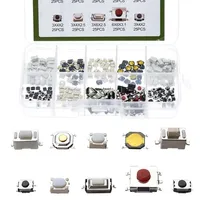 Kit de 250 boutons poussoirs en plastique pour télécommande de voiture avec micro-interrupteurs tactiles, emballé en boîte