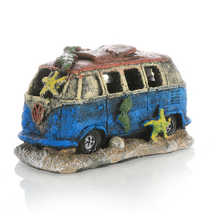 Decoración para Acuario, Simulación de Autobús o Autobús de Turismo en Resina, Adorno para Paisaje de Pecera, Escondite para Peces y Camarones - Product Image 1