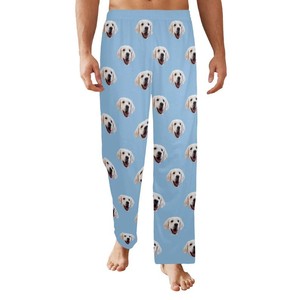 Pantaloni lunghi in pigiama di alta qualità per gli uomini sciolti per dormire con caratteristiche termiche in tessuto a maglia stampa per la casa su richiesta - Product Image 2