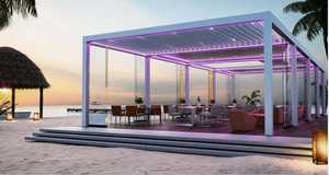 Pavillon pliable à cadre en aluminium avec persiennes personnalisées, véranda en verre avec écrans pour fleurs 4x5 - Product Image 6