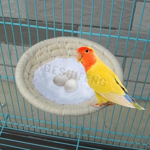 Gsf 2024 Nieuw Ontwerp Hennep Katoenen Touw Vogelnest Rvs Hangende Slot Duif Papegaai Kanariehuis - Product Image 3