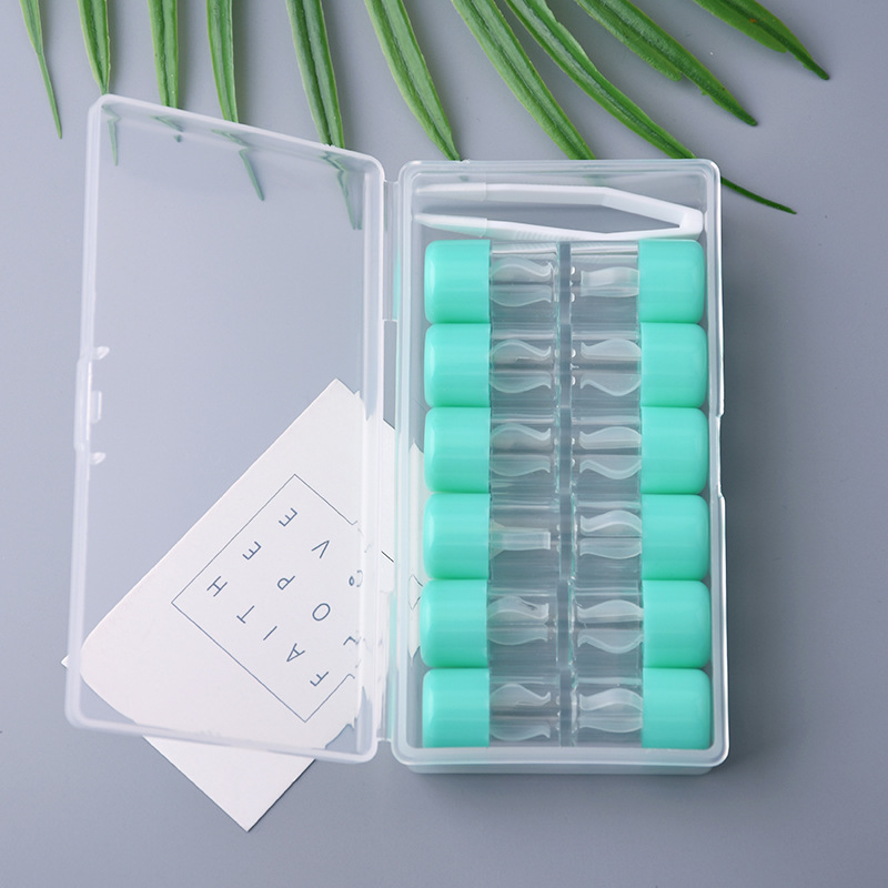 New Transparent 5/6 Pairs Of Simple Cosmetic Contact Lenses Storage Box Multi-Gage Invisible Myopia Glasses Case Wholesale