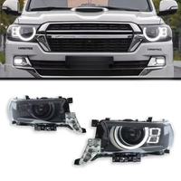 Ensemble de phares LED complets pour Land Cruiser LC200 2016-2021, lentille de protection modifiée, feux de jour DRL, lampe avant 12V 50W, paire