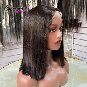 Perruque Bob Courte Lisse sur Mesure au Meilleur Prix, Fermeture en Dentelle Transparente 4x4, Cheveux Humains Naturels Vietnamiens Bruts, Perruque Bob en Cheveux Humains Authentiques - Product Image 2