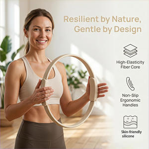 2026 Factory Custom New Design High Quality Back Exercise Fitness Resistance <b>Stretch</b> Magic Yoga <b>Ring</b> Silicone Pilates Circle - Product Image 1