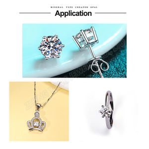 <span class=keywords><strong>1</strong></span>カラット ブルーモアッサナイト VVS1 ラウンド ブリリアント カット アイスブルー ジェムストーン (カラット単価) - Product Image 4