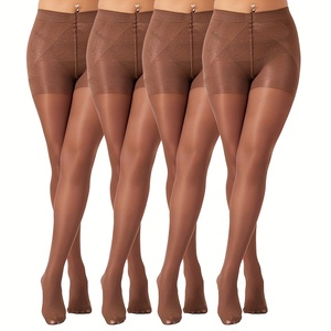 Collant Modellante Trasparente Morbido Effetto Lifting Glutei e Contenitivo Pancia, Vita Alta, in Seta, <span class=keywords><strong>Taglie</strong></span> <span class=keywords><strong>Forti</strong></span> Personalizzate, 40D, da Donna - Product Image 3