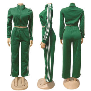 Rahat sonbahar-kış kadın rüzgar geçirmez fermuar seti - Product Image 4