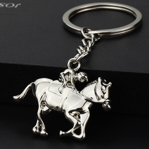 Llavero con Diseño de Carreras de Caballos, Llavero de Metal Personalizado para Hombre, Colgante Creativo de Pony para Llavero de Coche - Product Image 6