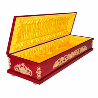 Cercueil en MDF Qianrui, cercueil en bois professionnel pour enterrement, cercueil personnalisable pour adultes, cercueil funéraire en gros, fournitures funéraires de qualité supérieure