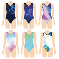 Justaucorps de gymnastique colorés Mystique pour l'entraînement et la pratique, costumes de danse imprimés par sublimation, tenues de gymnastique pour enfants avec shorts