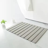 Nouveau tapis de séchage pliable en pierre de diatomée super absorbante à séchage rapide pour comptoir de cuisine et vaisselle