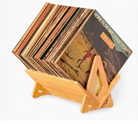 Support de livre de bureau en bois de bambou support de stockage de disques CD triangulaire support de tri pour ordinateur portable étudiant supports de stockage uniques supports