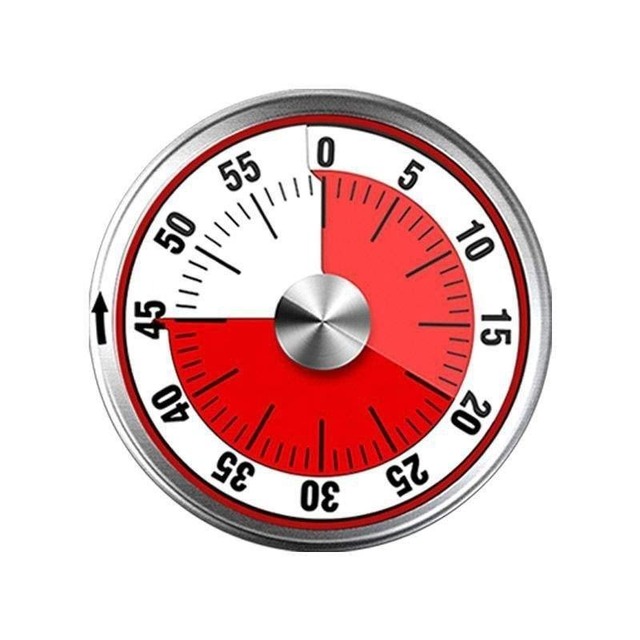 Durable 60-Minute Stainless Steel Cooking Timer Visual Magnetic Kitchen Tool With Eco-Friendly Round Pattern Common Design