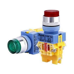 Xunhe LAY37 <b>Push</b> Button Switch 22mm Hole Red Green <b>Light</b> Self-Locking Self-Reset 10A AC220V - Product Image 3
